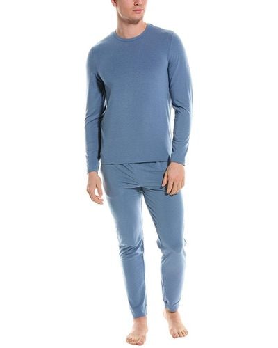 Hanro 2pc Pyjama Set - Blue