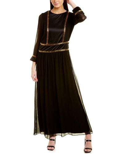 Max Mara Ken Silk A-line Dress - Black