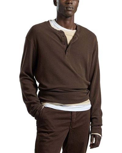 Cotton Citizen Hendrix Henley Shirt - Brown