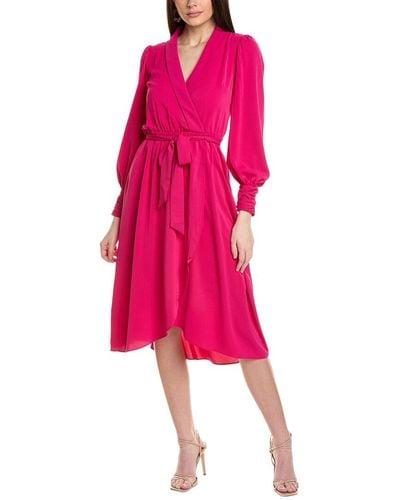 Julia Jordan Faux Wrap Dress - Pink
