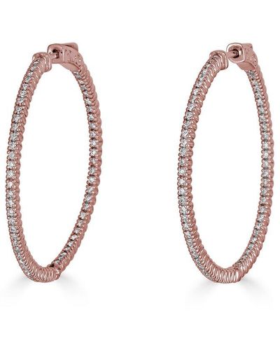 Monary 14k Rose Gold 1.25 Ct. Tw. Diamond Earrings - Metallic