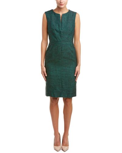 ESCADA Wool & Silk-blend Sheath Dress - Green