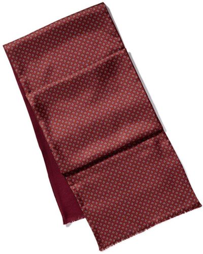Charles Tyrwhitt Silk & Wool Scarf - Red
