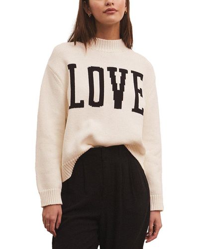 Z Supply Love Intarsia Sweater - Natural
