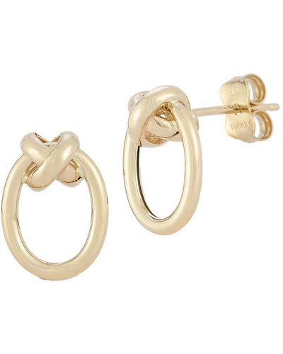 Ember Fine Jewelry 14k Oval Love Knot Studs - Metallic