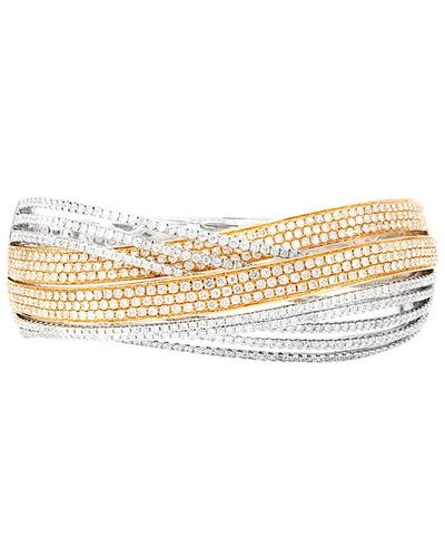 Diana M. Jewels Fine Jewelry 18k Two-tone 7.06 Ct. Tw. Diamond Bangle - White