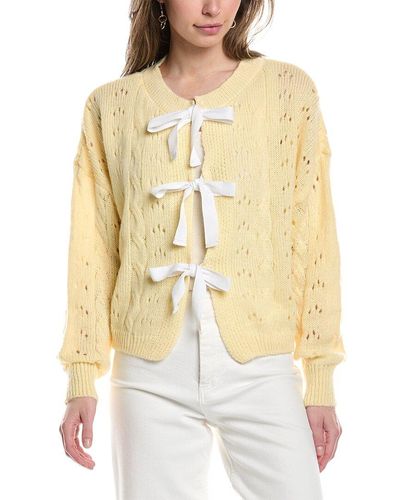 7021 Pointelle Cardigan - Natural