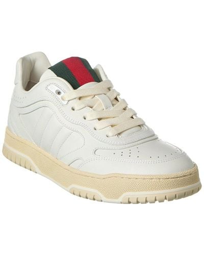 Gucci Re-web Leather Sneaker - White