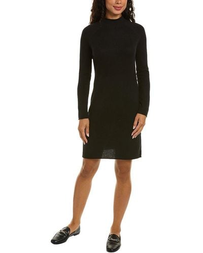 InCashmere Raglan Cashmere Sweaterdress - Black