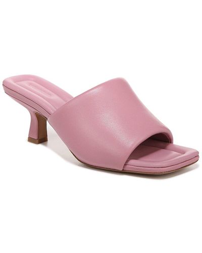 Vince Ceil Slide Leather City Sandals - Pink