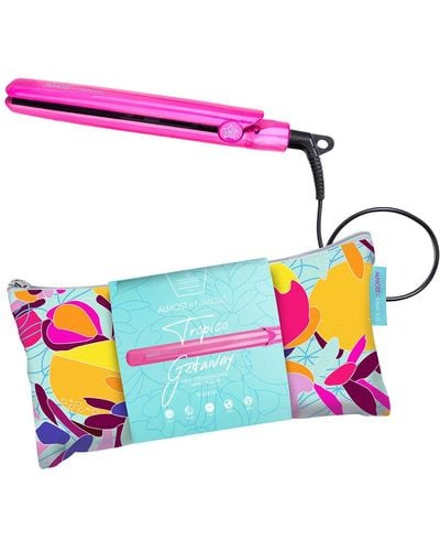 Almost Famous 0.5In Mini Travel Flat Iron With Designer Bag - Purple