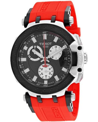 Tissot T-race Chronograph Quartz Black Dial Watch T1154172705100 - Red