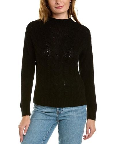 SCOTT & SCOTT LONDON Mock Neck Wool & Cashmere-blend Sweater - Black