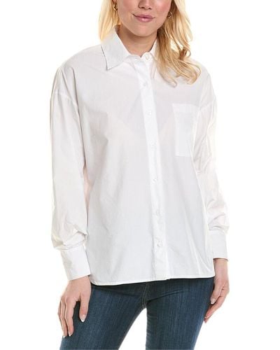 Stateside Structured Poplin Oversized Shirt - White