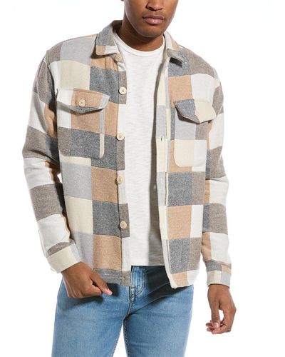 Magaschoni Flannel Shirt Jacket - Natural