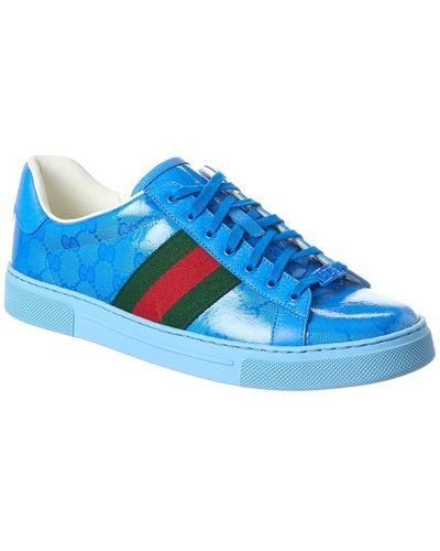 Gucci Ace GG Crystal Canvas Sneaker - Blue
