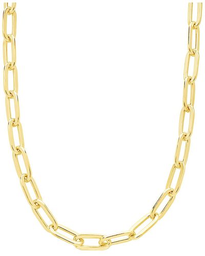 Sterling Forever 14k Plated 35in Chain Necklace - Metallic
