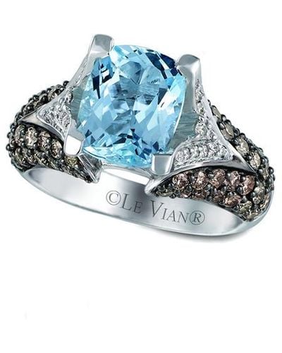 Le Vian Le Vian 14k 3.54 Ct. Tw. Diamond & Aquamarine Ring - Blue