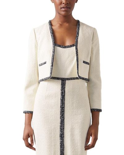 Jupe L.K. Bennett Taille 8/10 - Coton Bleu - Plis à La Ceinture - Neuf Sans étiquettes