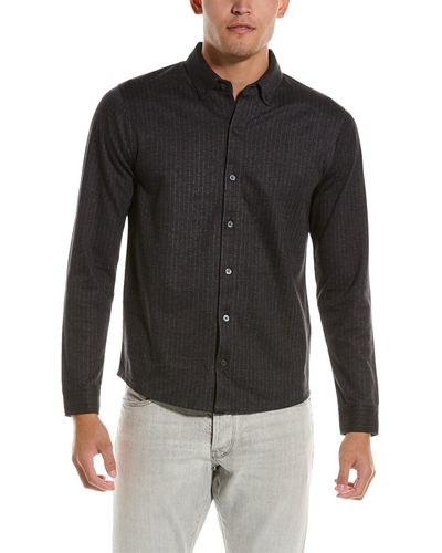 Vince Vertical Stripe Shirt - Black