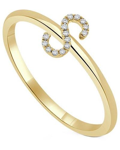 Sabrina Designs 14k 0.03 Ct. Tw. Diamond A Initial Ring - Metallic