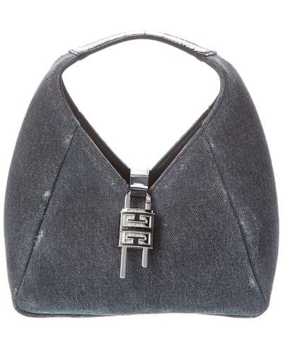 Givenchy G-lock Mini Denim Hobo Bag - Grey