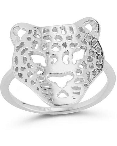 Sphera Milano Silver Tiger Ring - White