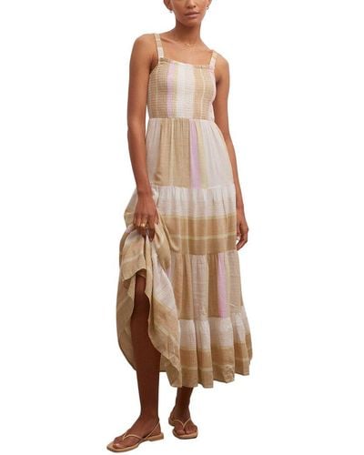 Z Supply Kyara Yd Stripe Midi Dress - Brown