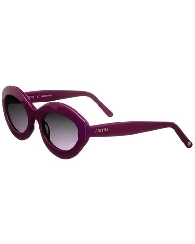 Bertha Brsit100-1 65mm Polarized Sunglasses - Purple