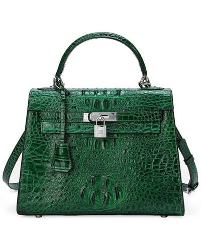 Tiffany & Fred Paris Leather Satchel - Green