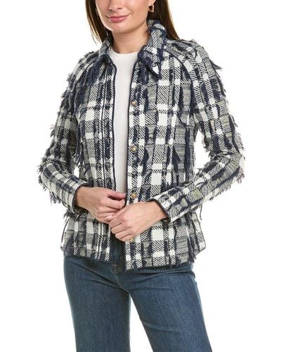 St. John Wool-blend Shirt Jacket - Gray