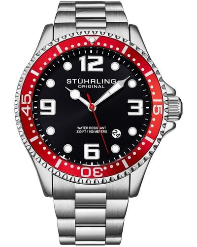 Stuhrling Stuhrling Original Aquadiver Watch - Red