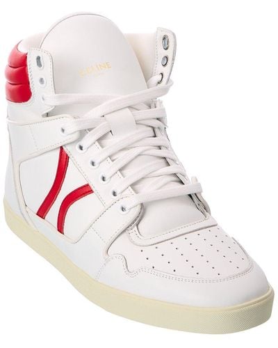 Celine Mid Leather Sneaker - White