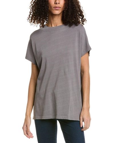 Threads For Thought Soren Oversized Mock Neck Top - Grey