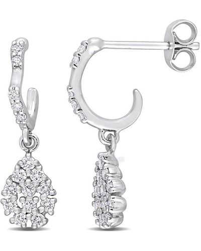 Rina Limor 14k 0.42 Ct. Tw. Diamond Drop Earrings - White