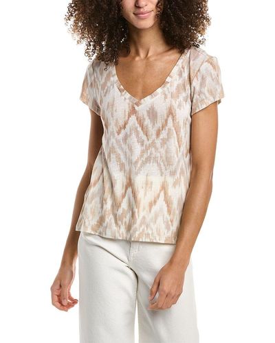 Splendid Skyla Linen-blend T-shirt - Brown