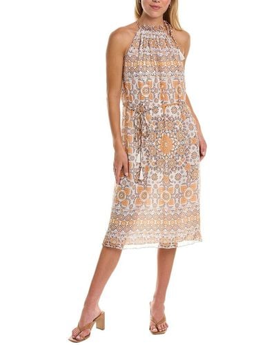 Joie Halter Silk Midi Dress - Natural