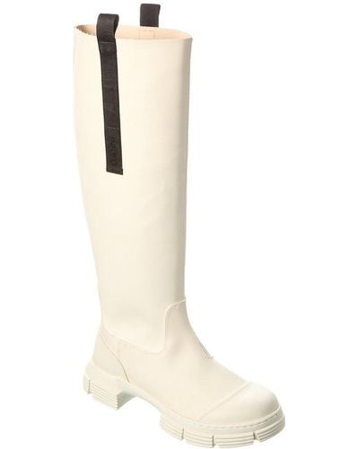 Ganni Recycled Rubber Country Boot - White