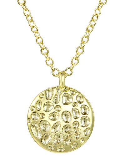 Rachel Glauber 14k Plated Pendant Necklace - Metallic