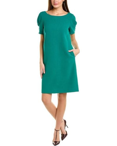Lafayette 148 New York Milena Wool Shift Dress - Green