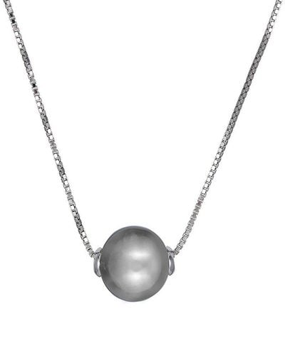 Belpearl Silver 9-10mm Pearl Pendant Necklace - Metallic