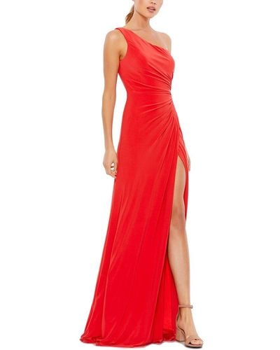 Mac Duggal Jersey Asymmetric Gown - Red