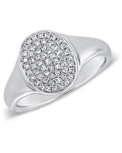 Sabrina Designs 14k 0.16 Ct. Tw. Diamond Signet Pinky Ring - Multicolour