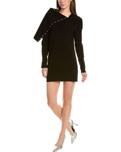Norma Kamali Side Snap Mini Dress - Black