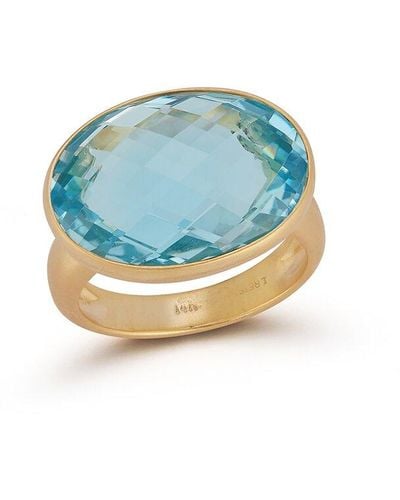 I. REISS 14k 15.50 Ct. Tw. Blue Topaz Ring