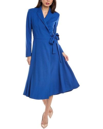 Max Mara Uovo Wool Dress - Blue