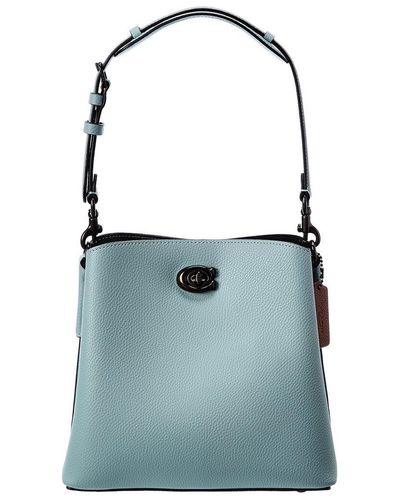 COACH Willow Leather Bucket Bag - Blue