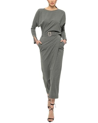 BGL Wool-blend Midi Dress - Gray