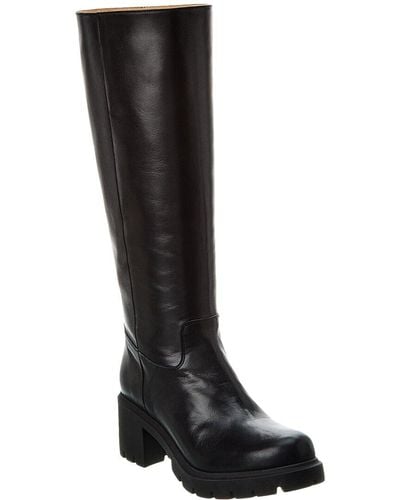 FRAME Le Scout Leather Knee-high Boot - Black