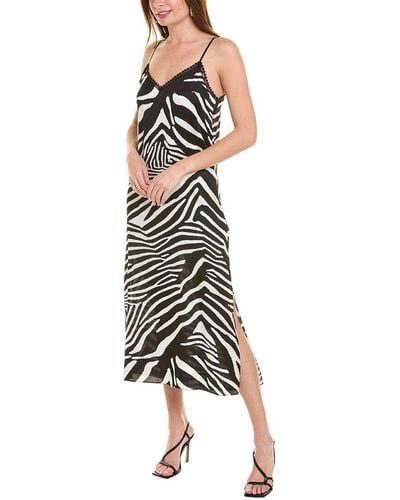 The Kooples Zebra Slip Dress - White